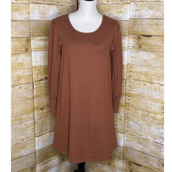 Agb Dress Dresses & Skirts - AGB PUFF SHOULDER BALLOON SLEEVE CASUAL EVERYDAY WEAR WORKWEAR SHIFT DRESS SMALL